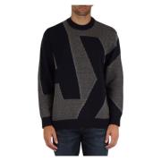 Virgin Wool Logo Sweater Ribbed Mansjetter