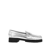 Metalliserte Loafers med Lug Moccasins