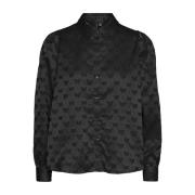 Elegant Jacquard LS Skjorte