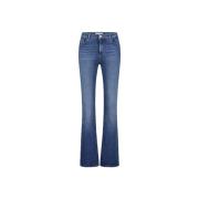 Eva Flare Brodert Stretch Denim Jeans