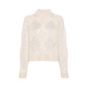 Paljett Diamant Høyhalset Jumper