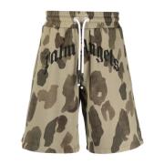 Camouflage Militært Mønster Shorts Brun