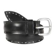 Studded Soft Bull Leather Belt