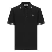 Svart Polo Skjorte med Hexagon Logo