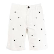 Menns Bermuda Shorts - Hvit Sommer