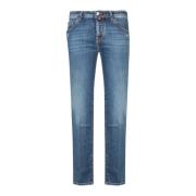 Blå Distressed Jeans