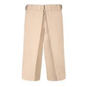 Beige Long Shorts