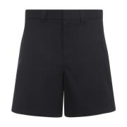 Dobbel bomulls twill shorts med web