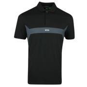 Svart Logo Print Polo Skjorte