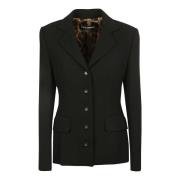 Sort Ullblazer Med Revers