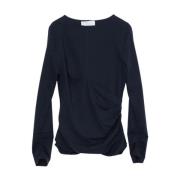 Draped Boatneck Langermet T-skjorte