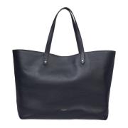 Svart Skinn Shopper Bag