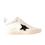 Mid Star Skinn Sneakers Hvit/Svart