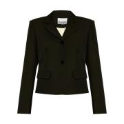 Svart Knappet Blazer