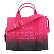 Ombre Canvas Tote Bag Svart Rosa