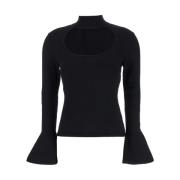 Svart Cut Out Sweater