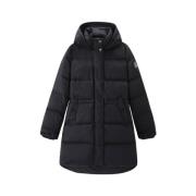 Svart Puffer Parka