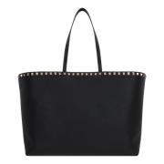 Svart Studded Tote Bag