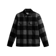 Alaskan Wool Check Overshirt Charcoal Buffalo