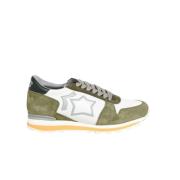 Khaki Grønn Semsket Panel Trainers