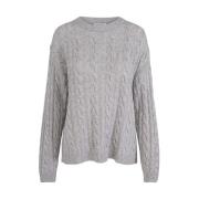 Kabelstrikket Pullover Genser