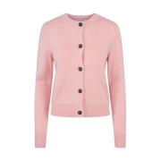 Klassisk Strikket Cardigan Dusty Rose