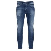 Midnight Blue Carrot Fit Denim Jeans