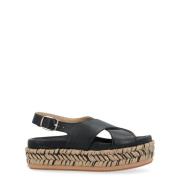 Francia Black Nappa Sandal