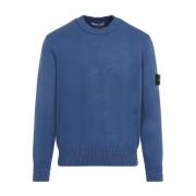 Blå Bomull Crewneck Sweater Aw24