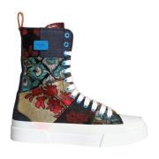 Multicolor Patchwork High Top Sneakers