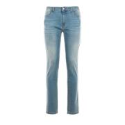 Dame Skinny Stone Bleached Blå Jeans