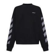 Svart Skater-Fit Sweatshirt med Pixel Diag