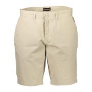 Beige Bermuda Shorts med Kontrastdetaljer