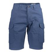 Blå Bermuda Shorts Regular Fit Bomull