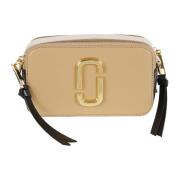 Brun skinn crossbody veske