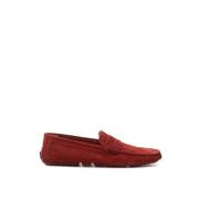 Bordeaux Skinn Loafers for Menn