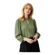 Elegant Tove Blouse med V-hals