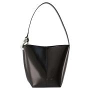 Leather shoulder-bags