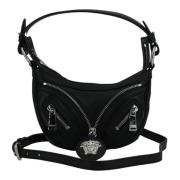 Elegant Svart Mini Hobo Skulderveske