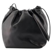 Leather shoulder-bags