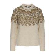 Glitrende Strikket Genser Sweater