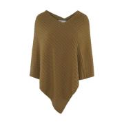 Cashmere Cable Poncho Strikket