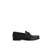 Klassisk Loafer Stil Svarte Flate Sko