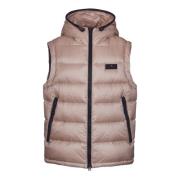 Beige Ripstop Nylon Hettevest