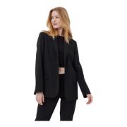 Sort Hannah Blazer med Minimalistisk Design