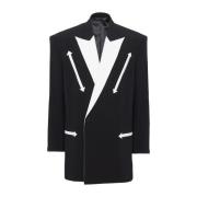 Vestlig crepe blazer