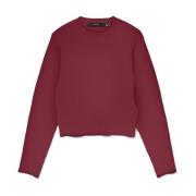 Rød Strikket Genser Sweater