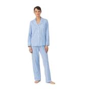 Blå Lauren Ralph Lauren Ls Notch Collar Long Pant Pj Set Nattøy