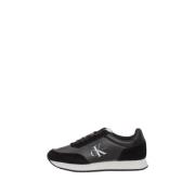 Svart Retro Low Laceup Sneakers