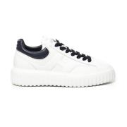 Hvite Skinn Sneakers med Side H